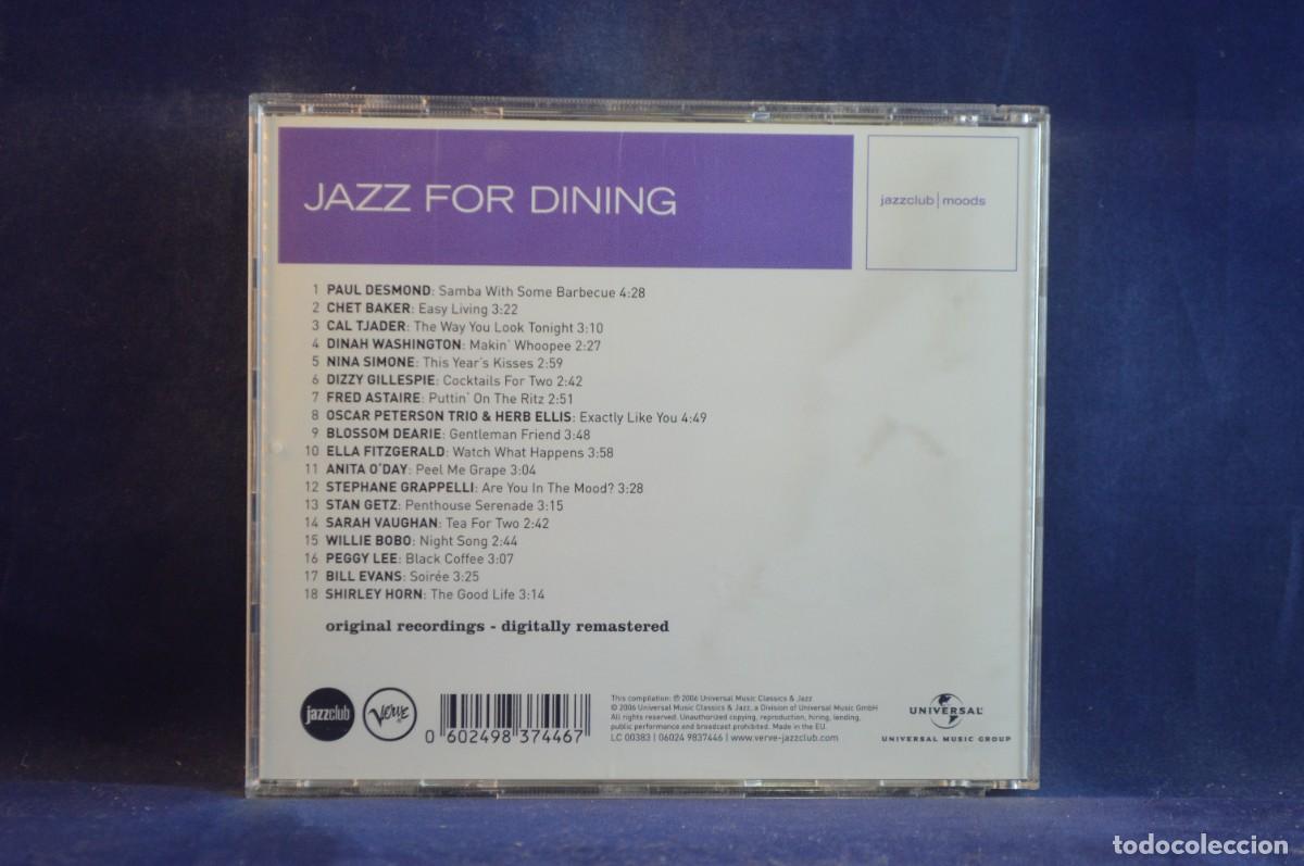 CDs de m&uacute;sica: VARIOUS - JAZZ FOR DINING - CD - Foto 2