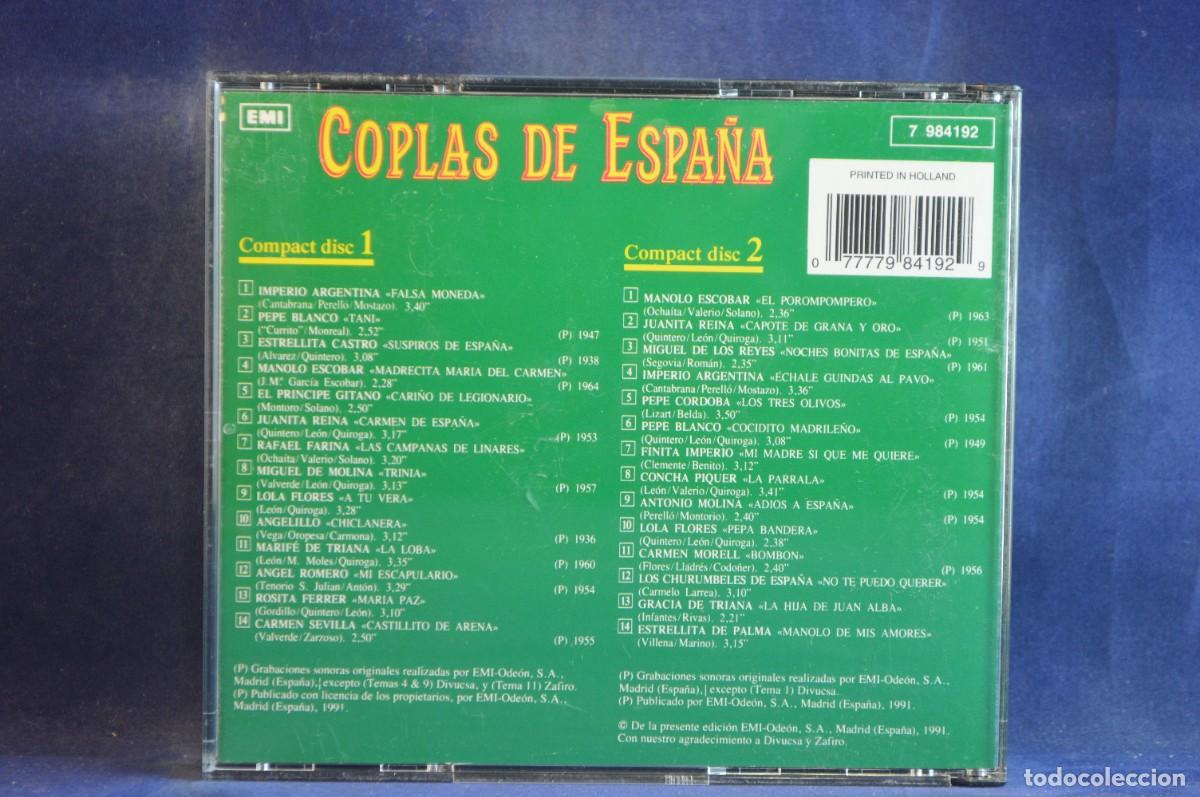 CDs de m&uacute;sica: VARIOUS - COPLAS DE ESPA&Ntilde;A VOL. 2 - 2 CD - Foto 2