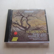CDs de Música: AMADEUS - SCHUMANN. LIEDER SOBRE POEMAS DE HEINE - RUDOLF JANSEN (HANSSLER) CD. Lote 365149111