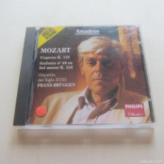 CDs de Música: AMADEUS - MOZART. VÍSPERAS K339. SINFONÍA Nº 40 - FRANS BRUGGEN (PHILIPS) CD. Lote 365150326