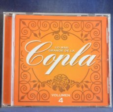 CDs de Música: LO MÁS GRANDE DE LA COPLA - VOLUMEN 4 - CD. Lote 365160286