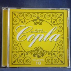 CDs de Música: LO MÁS GRANDE DE LA COPLA - VOLUMEN 18 - CD. Lote 365162601