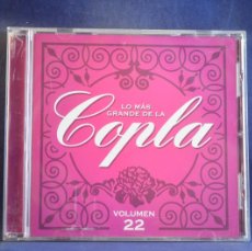 CDs de Música: LO MÁS GRANDE DE LA COPLA - VOLUMEN 22 - CD. Lote 365163921