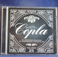 CDs de Música: LO MÁS GRANDE DE LA COPLA - VOLUMEN 25 - CD. Lote 365164306