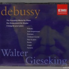 CDs de Música: 4 CD. DEBUSSY - WALTER GIESEKING – THE COMPLETE WORKS FOR PIANO. Lote 365358166