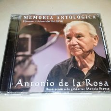 CDs de Música: ANTONIO DE LA ROSA-MEMORIA ANTOLÓGICA-ILUSTRACION A LA GUITARRA: MANOLO FRANCO-PRECINTADO SIN ABRIR. Lote 365687261