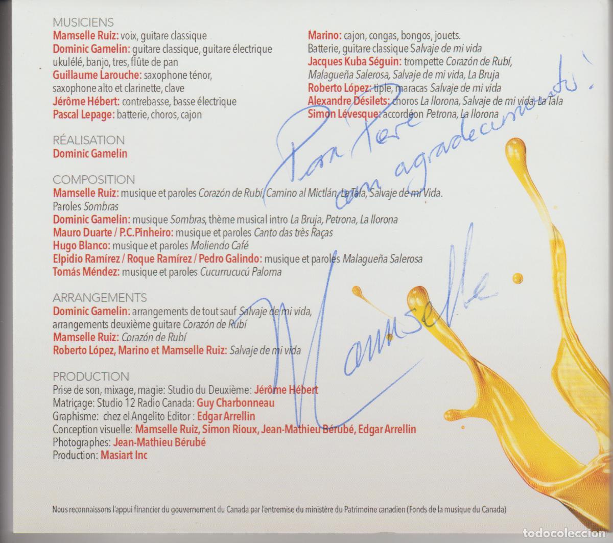 CDs de m&uacute;sica: CD - MAMSELLE RUIZ - MIEL DE CACTUS - CON DEDICATORIA - Foto 2