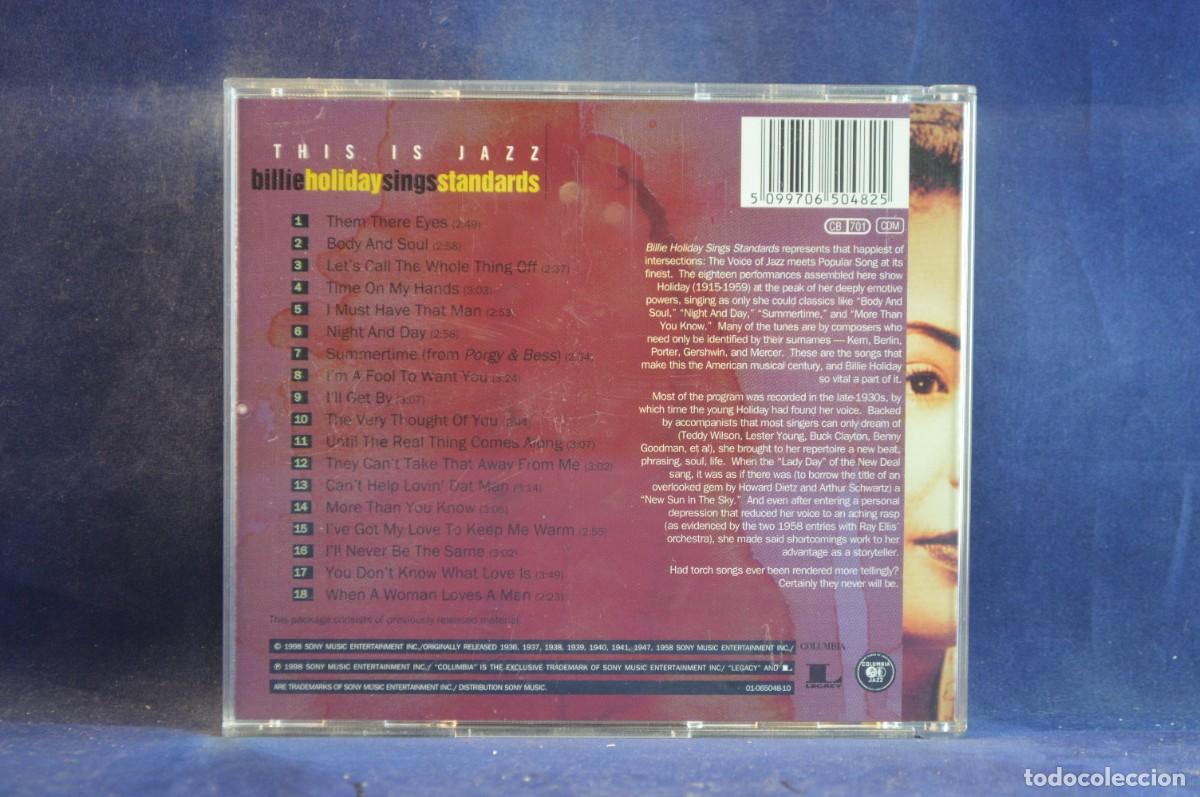 CDs de m&uacute;sica: BILLIE HOLIDAY - SINGS STANDARDS - CD - Foto 2