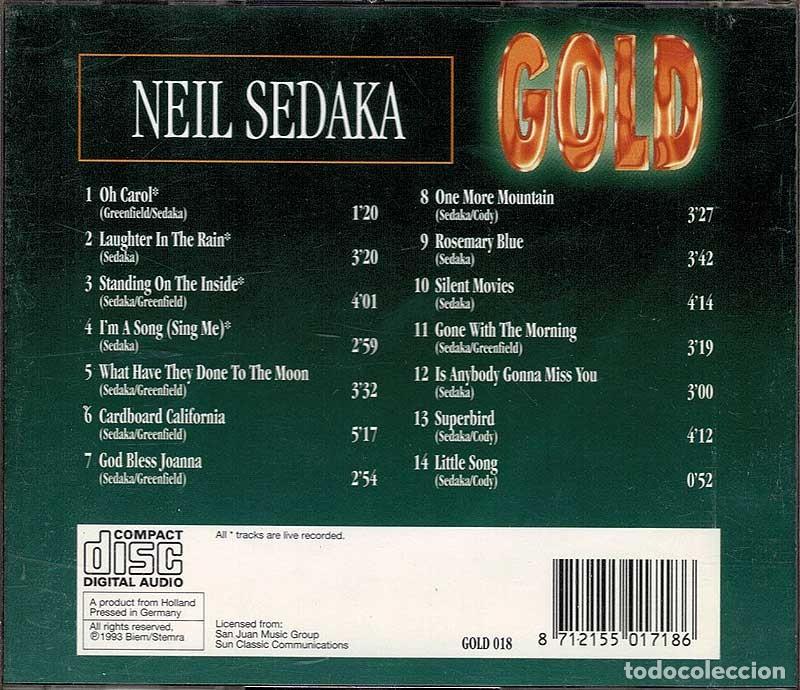 CDs de m&uacute;sica: Neil Sedaka - Gold. CD - Foto 2