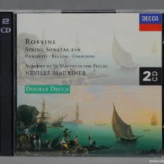 CDs de Música: 2 CD. SIR NEVILLE MARRINER, THE ACADEMY OF ST. MARTIN-IN-THE-FIELDS – ROSSINI: STRING SONATAS 1-6. Lote 365909316