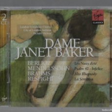 CDs de Música: 2 CD. DAME JANET BAKER – BERLIOZ • MENDELSSOHN • BRAHMS • RESPIGHI. Lote 365909416