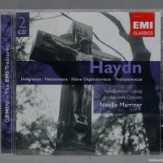 CDs de Música: 2 CD. HAYDN - RUNDFUNKCHOR LEIPZIG, STAATSKAPELLE DRESDEN, NEVILLE MARRINER – HEILIGMESSE. Lote 365909976
