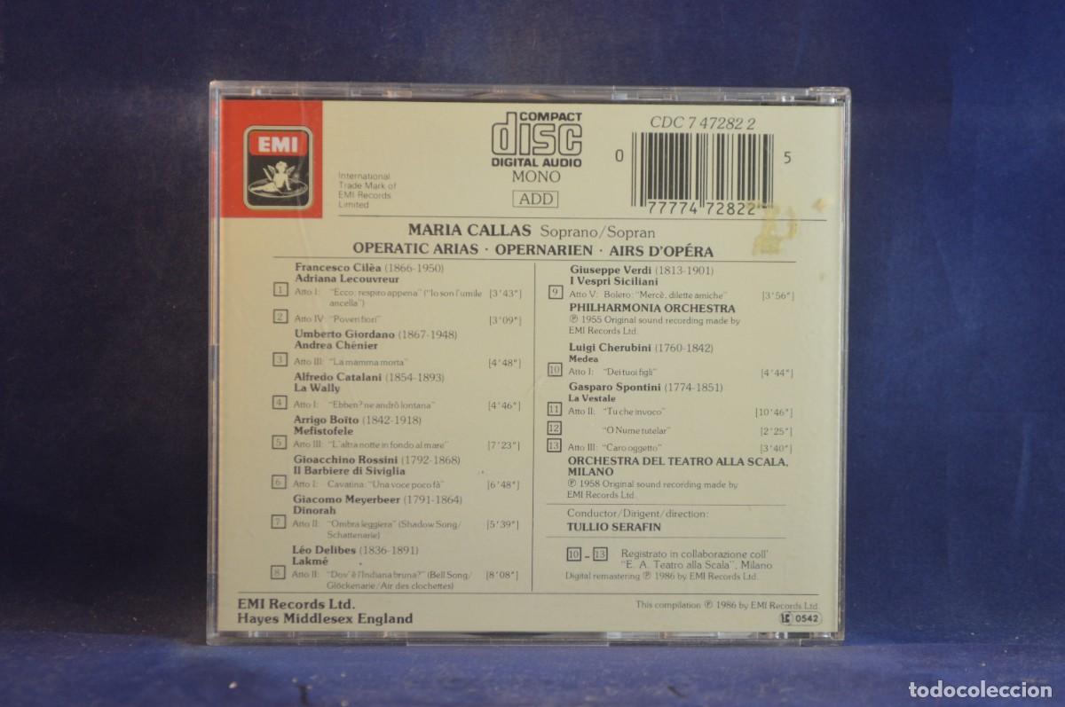 CDs de m&uacute;sica: MARIA CALLAS - OPERA ARIAS - CD - Foto 2