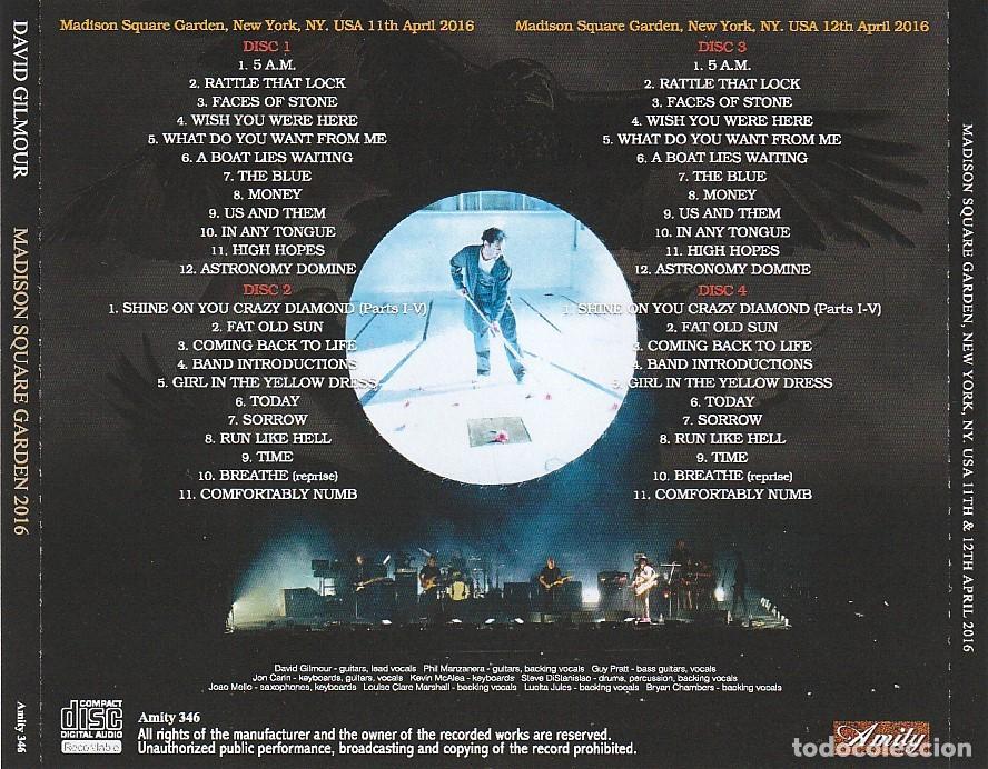CDs de m&uacute;sica: 4 Cds David Gilmour - Madison Square Garden 2016 - Foto 2
