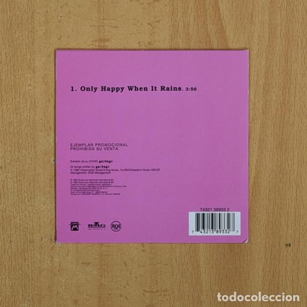 CDs de m&uacute;sica: GARBAGE - ONLY HAPPY WHEN IT RAINS - CD SINGLE - Foto 2