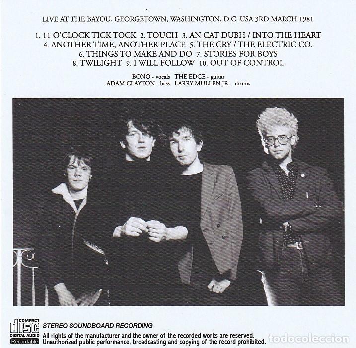 CDs de m&uacute;sica: CD U2 - BAYOU CLUB 1981 - Foto 2