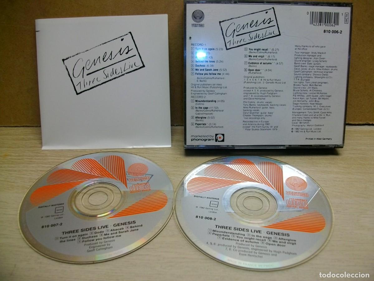 CDs de m&uacute;sica: Genesis Three Sides Live Recopilatorio 2 CD - Foto 1