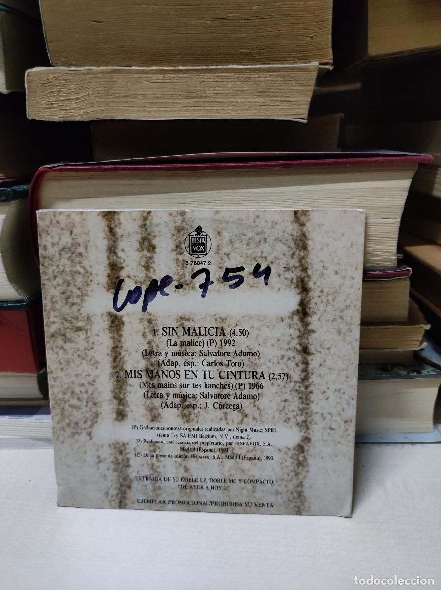 CDs de m&uacute;sica: sin malicia adamo - Foto 2