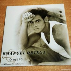 CDs de Música: ANDRES CALAMARO & EMANUEL ORTEGA QUIERO CD SINGLE PROMO ESPAÑA 1999 CARTON CONTIENE 1 TEMA. Lote 366717401