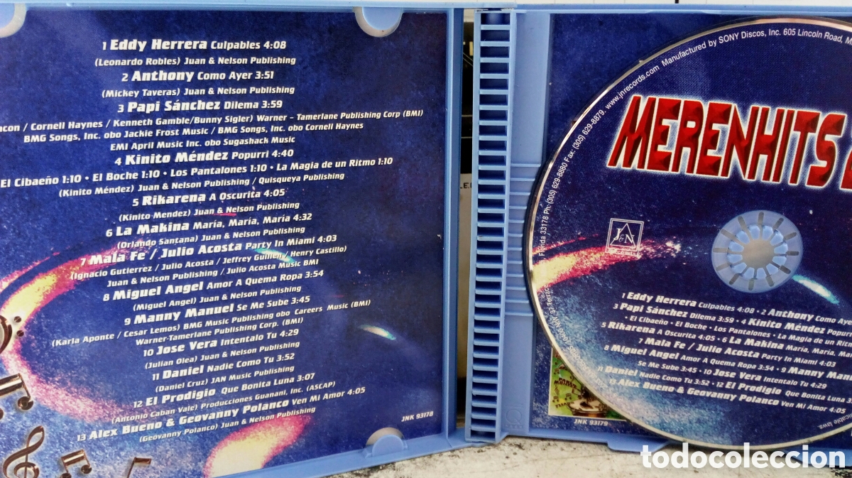CDs de m&uacute;sica: MERENHITS 2004. CD LATINO. SONY 2003 - Foto 3