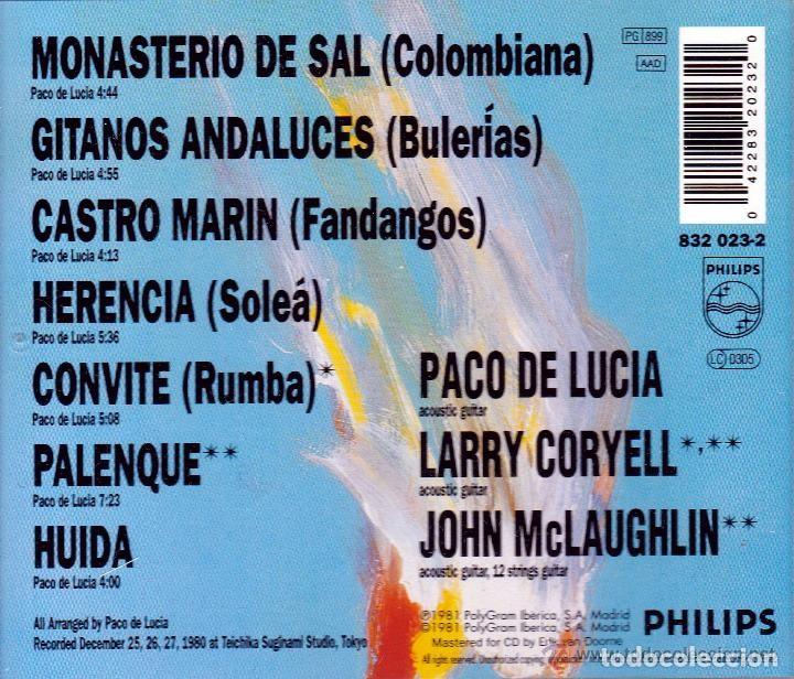 CDs de m&uacute;sica: Paco de Luc&iacute;a. Castro Marim. Edici&oacute;n 1981 - Foto 2