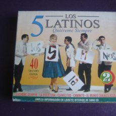 CDs de Musique: LOS CINCO 5 LATINOS - 40 GRANDES CANCIONES - DOBLE CD 2005 - SIN APENAS USO - MELODICA BOLERO. Lote 366813046