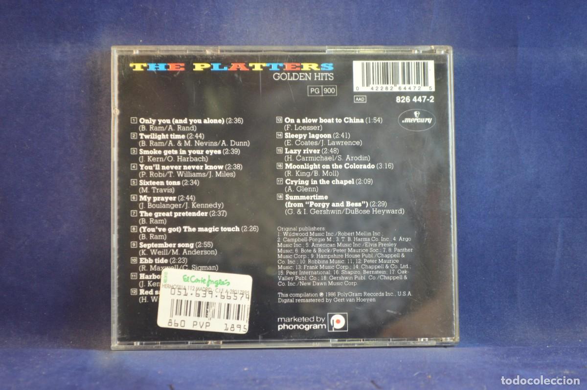 CDs de m&uacute;sica: THE PLATTERS - GOLDEN HITS - CD - Foto 2