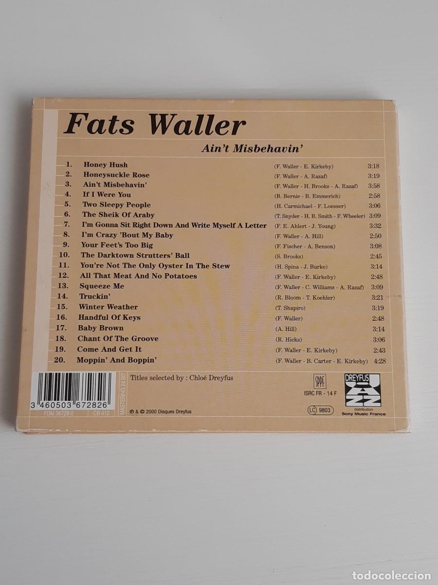 CDs de m&uacute;sica: FATS WALLER AINT MISBEHAVIN - Foto 2