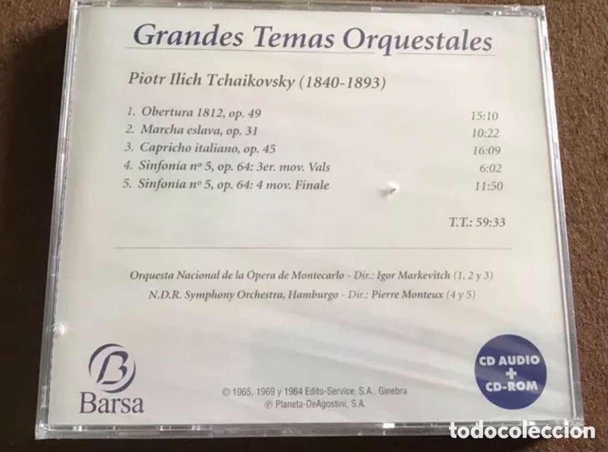 CDs de m&uacute;sica: CD AUDIO + CD ROM. PIOTR ILICH TCHAIKOVSKY - Foto 2