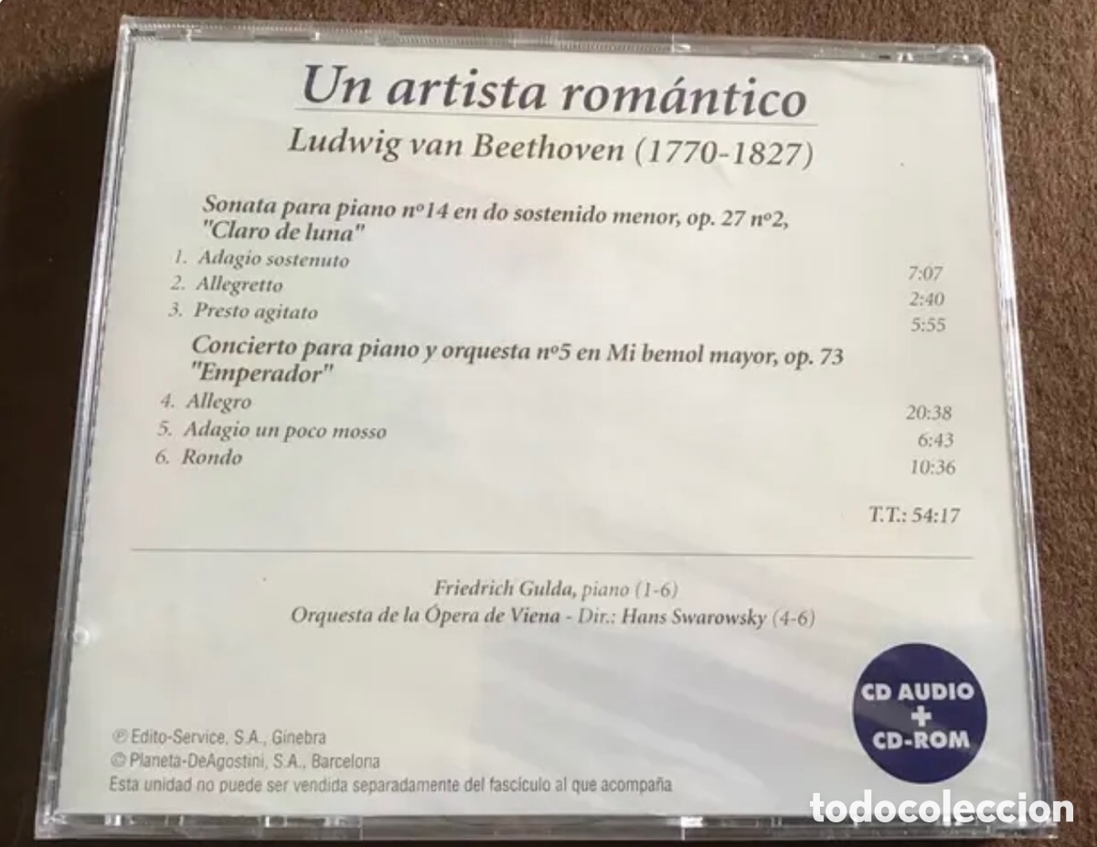 CDs de m&uacute;sica: CD AUDIO + CD ROM. LUDWIG VAN BEETHOVEN. - Foto 2