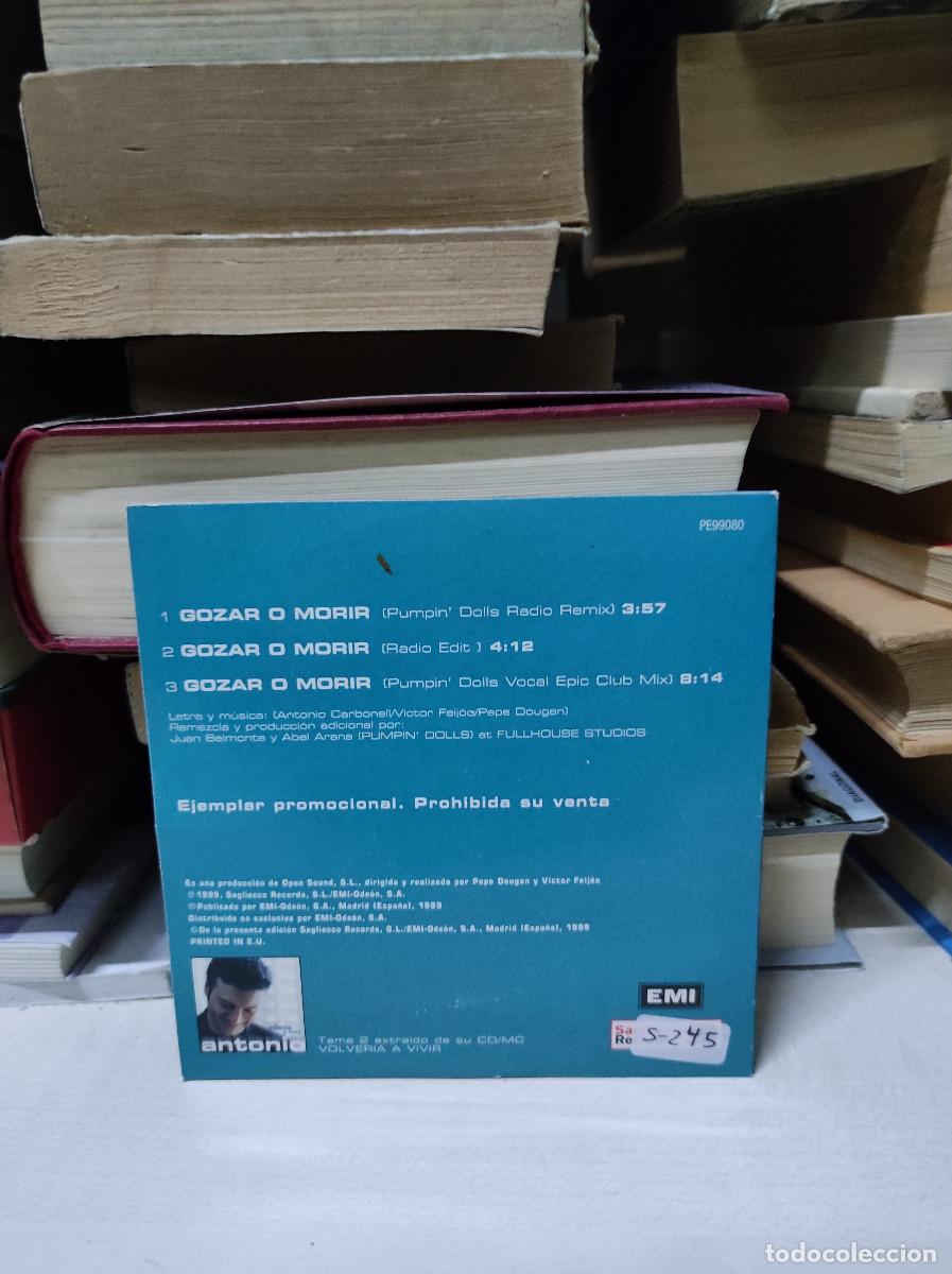 CDs de m&uacute;sica: Antonio Carbonell &ndash; Gozar O Morir - Foto 2