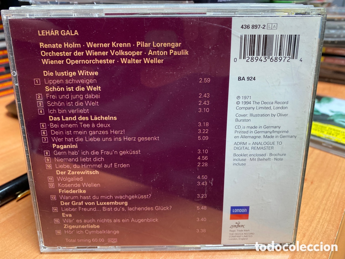CDs de m&uacute;sica: Leh&aacute;r - Walter Weller - Leh&aacute;r Gala (CD, Comp) - Foto 2