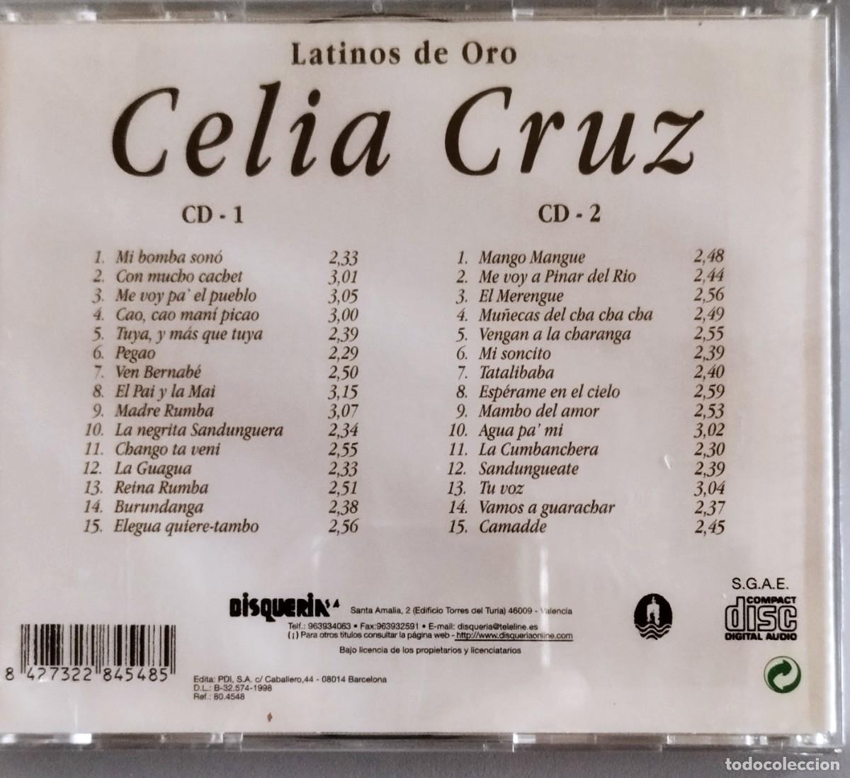 CDs de m&uacute;sica: CELIA CRUZ - LATINOS DE ORO - Foto 2