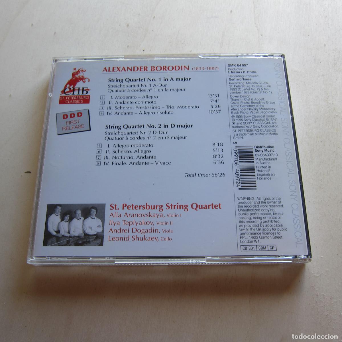 CDs de m&uacute;sica: ST. PETESBURG STRING QUARTET - BORODIN (SONY) CD - Foto 2