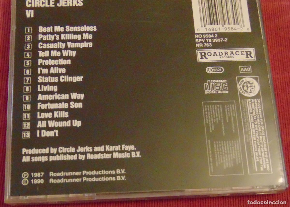 CDs de m&uacute;sica: Circle Jerks &ndash; VI - CD ROADRACER 1990 - Foto 5