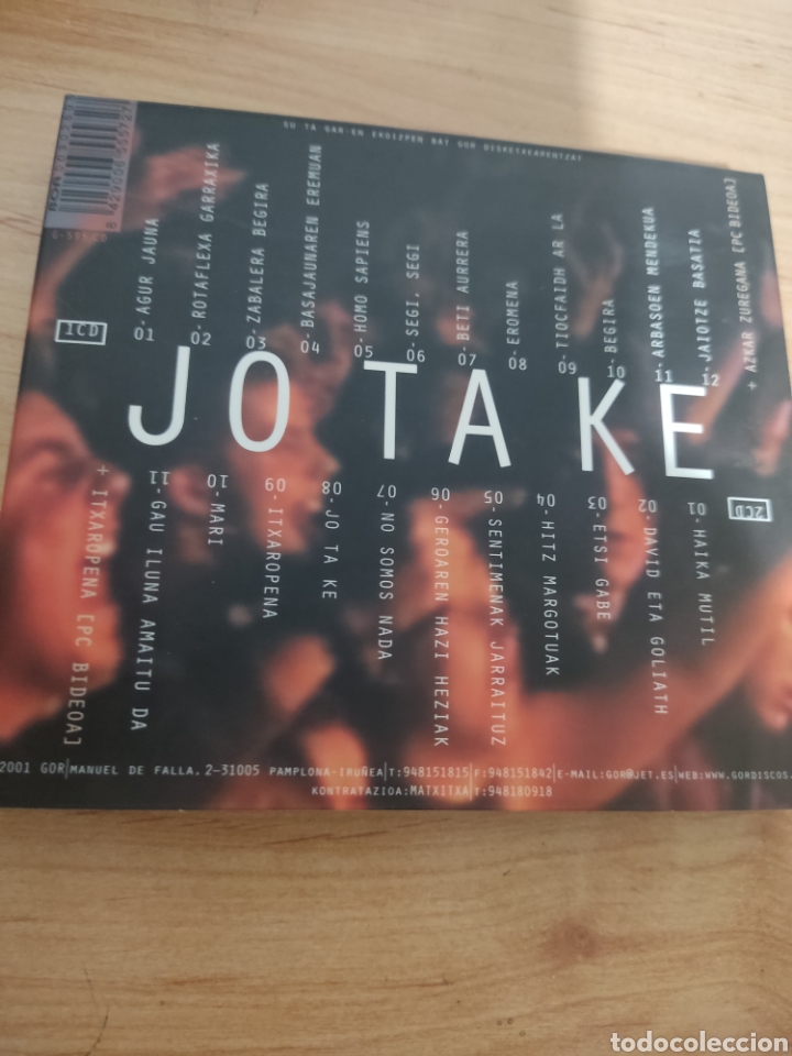 CDs de m&uacute;sica: SU TA GAR cd JO TA KE - Foto 2
