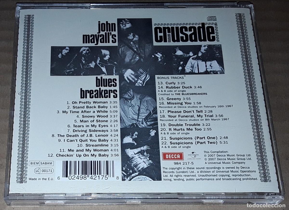 CDs de m&uacute;sica: CD - JOHN MAYALL - CRUSADE - JOHN MAYALLS BLUESBREAKERS - CRUSADE - Foto 2