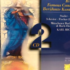 CDs de Música: CD. BACH. FAMOUS CANTATAS. STADER. MATHIS. SCHREIER. DIESKAU. KARL RICHTER. DOBLE CD. Lote 367687194