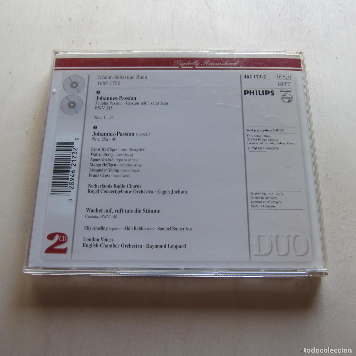 CDs de m&uacute;sica: BACH. ST. JOHN PASSION - RAYMOND LEPPARD (PHILIPS) CD - Foto 2