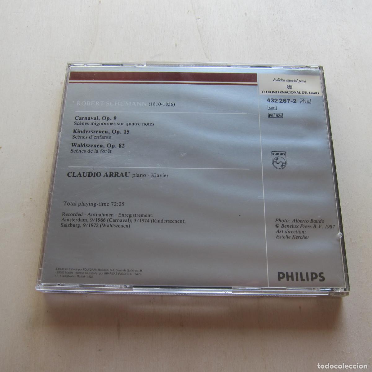 CDs de m&uacute;sica: SCHUMANN. CARNAVAL - CLAUDIO ARRAU (PHILIPS) CD - Foto 2