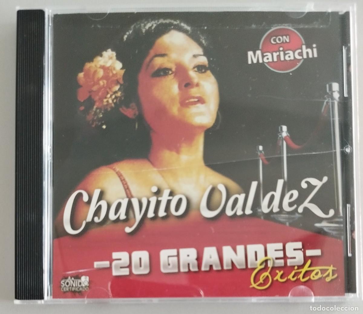 CDs de m&uacute;sica: CHAYITO VALDEZ, CON MARIACHI, 20 GRANDES EXITOS - Foto 1