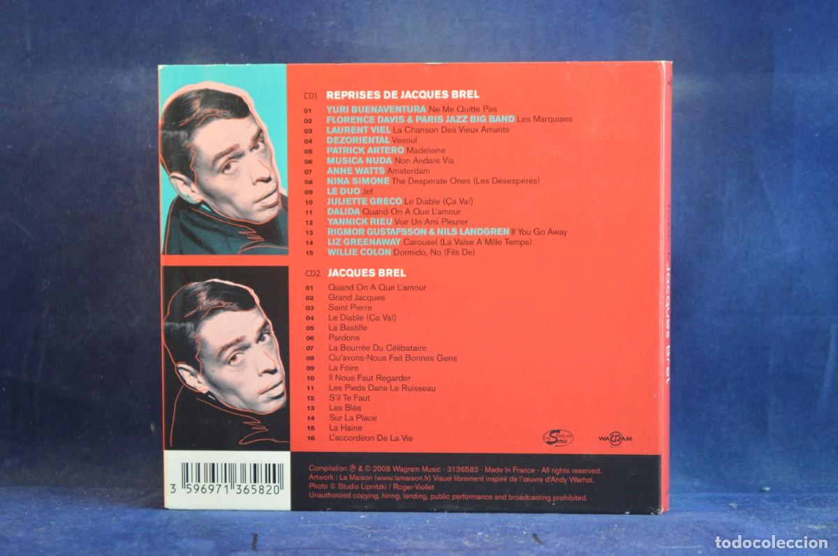 CDs de m&uacute;sica: JACQUES BREL & VARIOUS - TRIBUTE TO JACQUES BREL - 2 CD - Foto 2