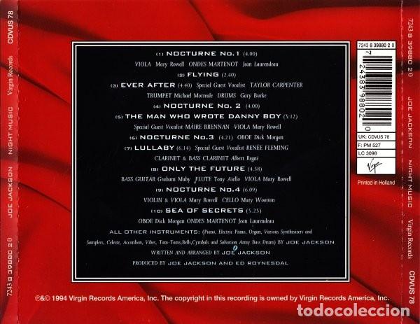 CDs de m&uacute;sica: Joe Jackson - Night Music - Foto 2