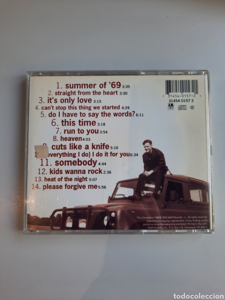 CDs de m&uacute;sica: Cd Bryan Adams, So far so good, 1993 - Foto 2