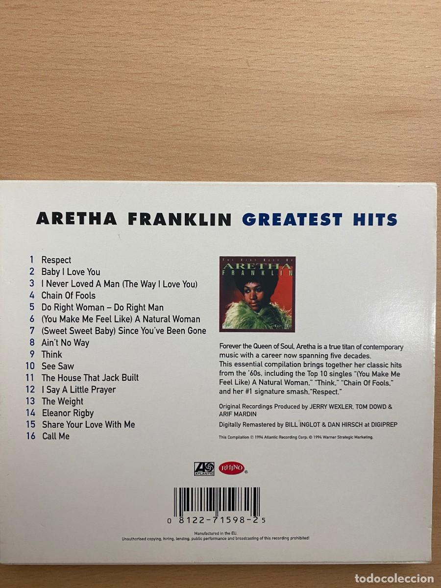 CDs de m&uacute;sica: ARETHA FRANKLIN GREATEST HITS - Foto 2