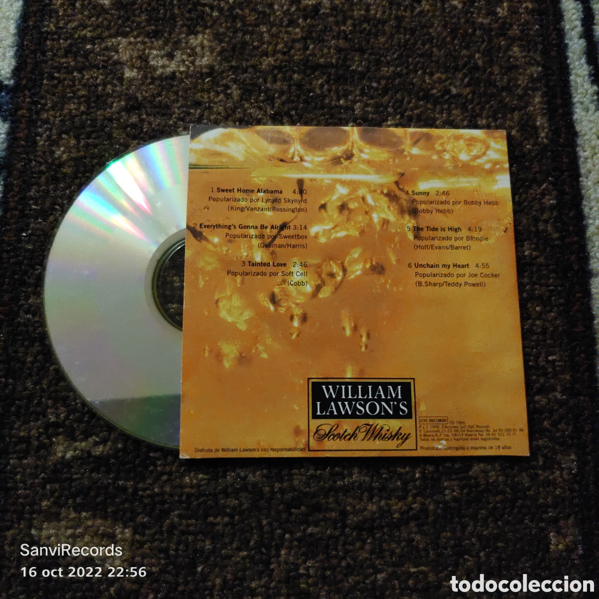 CDs de m&uacute;sica: CD WILLIAM LAWSONS, LIVE REAL DRINK REAL - Foto 2