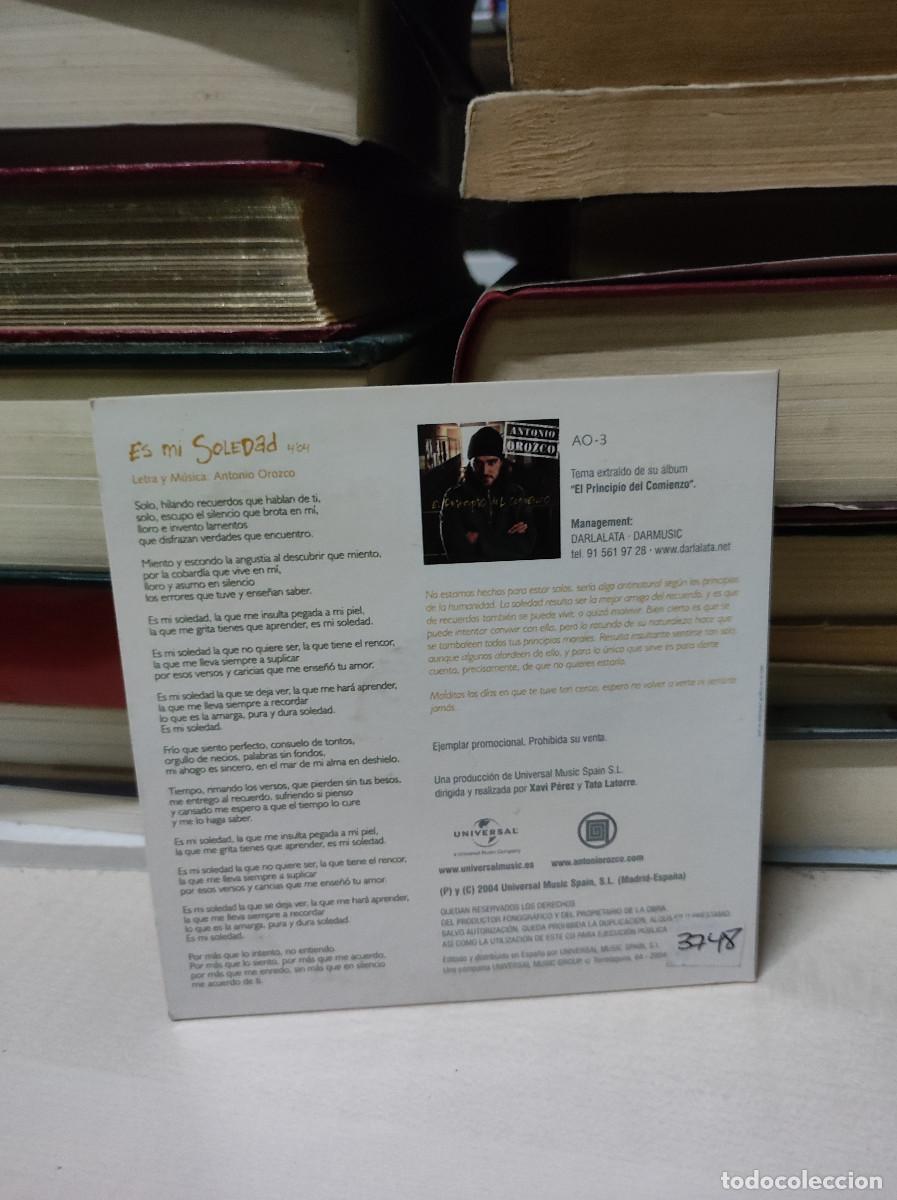 CDs de m&uacute;sica: Antonio Orozco &ndash; En Mi Soledad - Foto 2