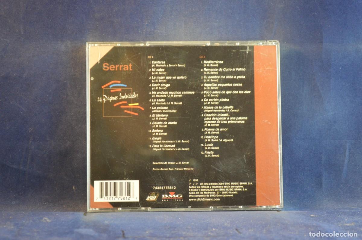 CDs de m&uacute;sica: SERRAT &ndash; 24 P&Aacute;GINAS INOLVIDABLES - 2 CD - Foto 2