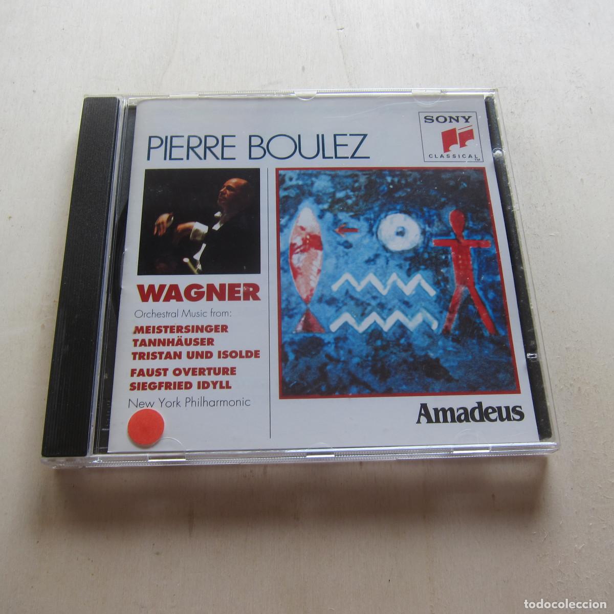 CDs de m&uacute;sica: AMADEUS - WAGNER. PIERRE BOULEZ (SONY) CD - Foto 1