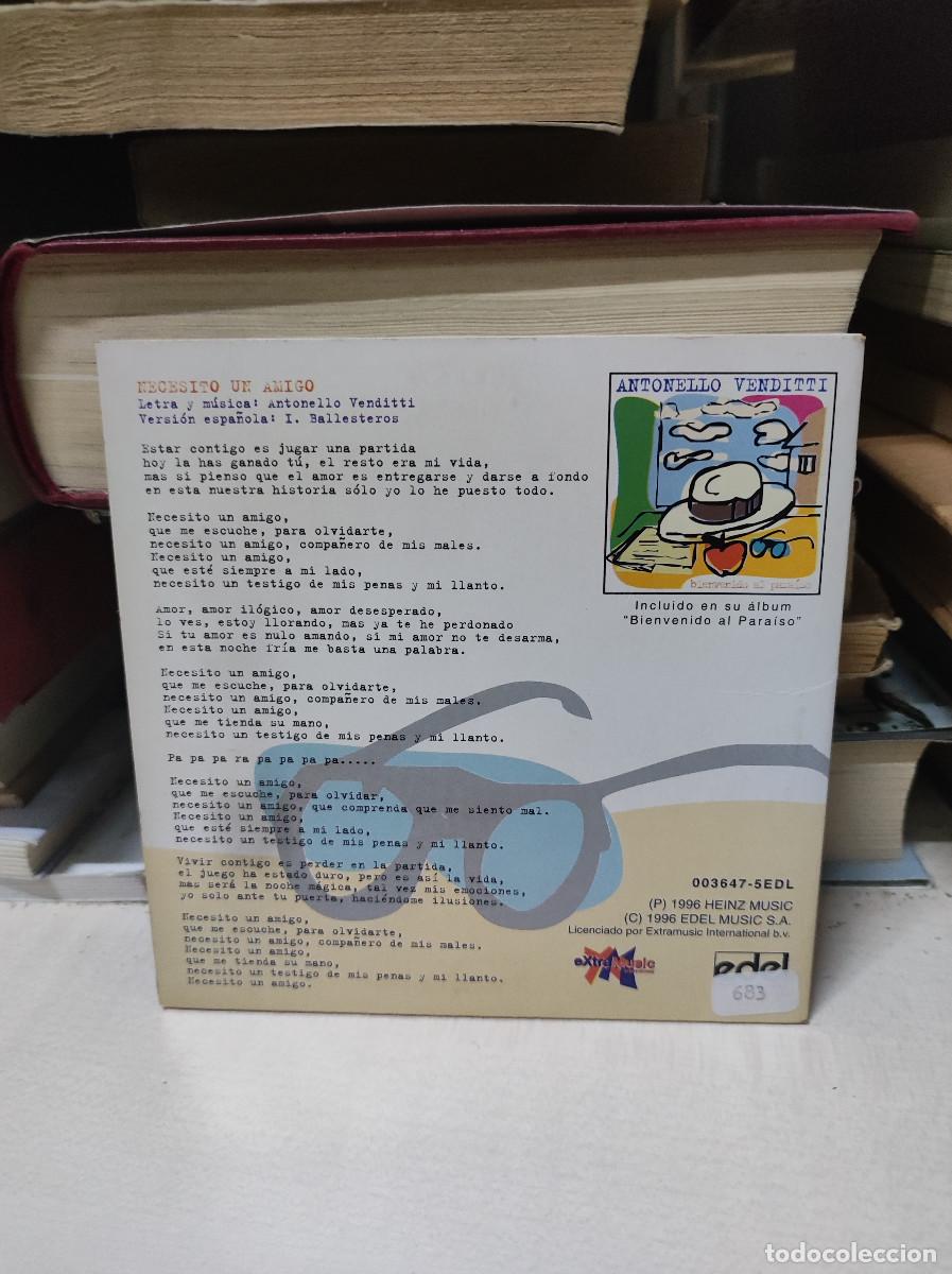 CDs de m&uacute;sica: Antonello Venditti &ndash; Necesito Un Amigo - Foto 2